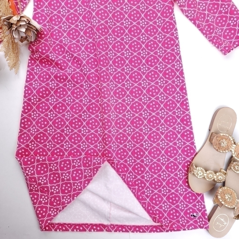 Vineyard Vines Pink White Teen Girls Dress Sz 16 ( XL ) - Picture 9 of 11